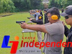 Binmas Polda Jateng Rayakan HUT Humas Polri ke-74 dengan Olahraga Menembak Bersama Wartawan