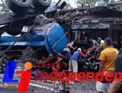 Kecelakaan Maut di Depan Pasar Kalijambi, Truk Tangki Solar Tindih 3 Mobil