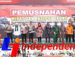 Jelang Nataru, Polresta Banyuwangi Musnahkan Ribuan Botol Miras dan Puluhan Knalpot Brong