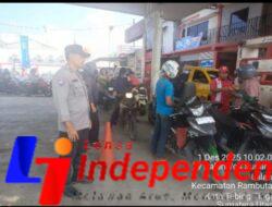 Patroli Dialogis di SPBU, Polsek Rambutan Himbau Masyarakat Saat Antre Pengisian BBM