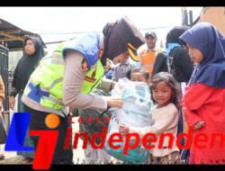 Polres PurbaIingga Salurkan Bantuan Sembako, Tas dan Buku di Pengungsian
